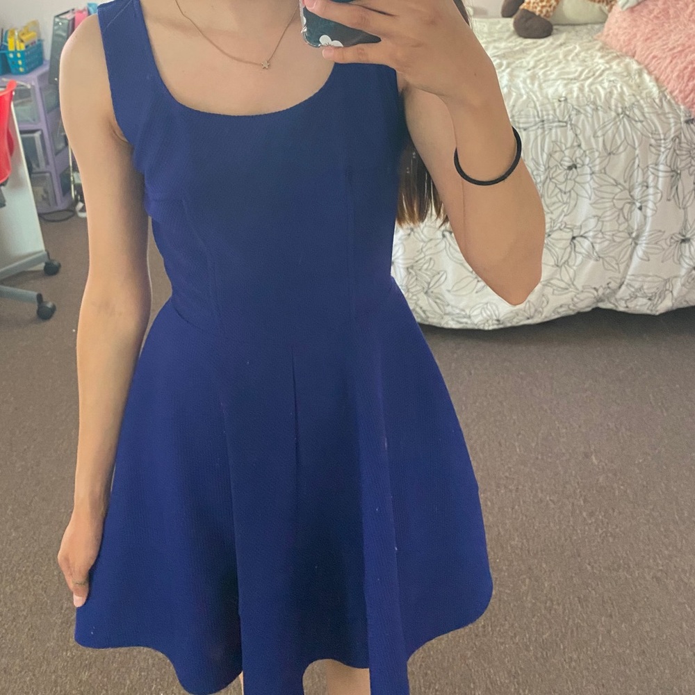 Royal blue skater dress